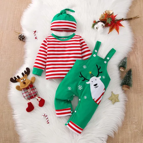 Miniatura 2 de VINUOKER Ropa de Navidad para bebé, conjuntos de ropa de Navidad para Año Nuevo, 3 piezas, conjuntos de ropa infantil