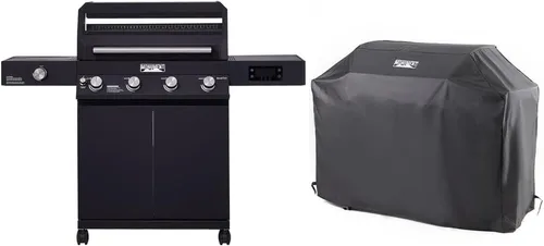 Miniatura 16 de Monument Grills Parrilla de barbacoa inteligente de gas natural convertible de 6 quemadores de acero inoxidable Denali 605 con kit de conversión