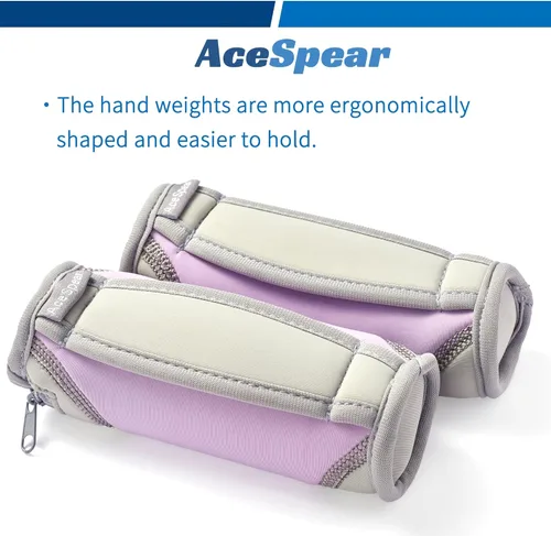 Miniatura 2 de AceSpear Pesas de mano para mujeres y hombres de 1 libra, 2 libras, 3 libras, 4 libras, mancuernas suaves de 2, peso desmontable para caminar