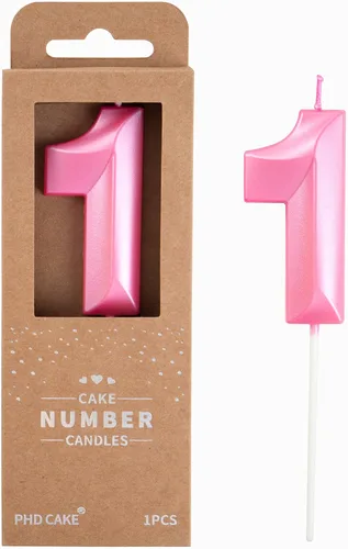 Miniatura 65 de PHD CAKE Velas de cumpleaños de 2 números de 7 cm de oro con diamantes, velas de número dorado, velas de número para pastel, celebración de fiesta