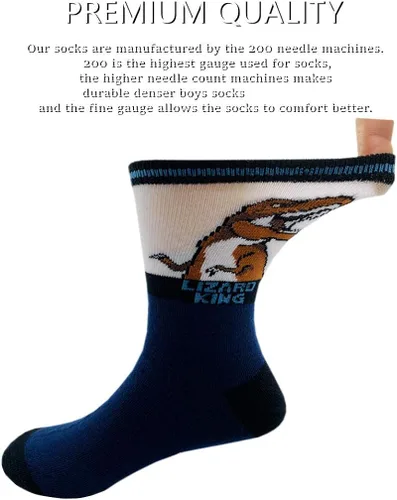 Miniatura 4 de Calcetines deportivos para niños, diseño de dinosaurios, 10 pares