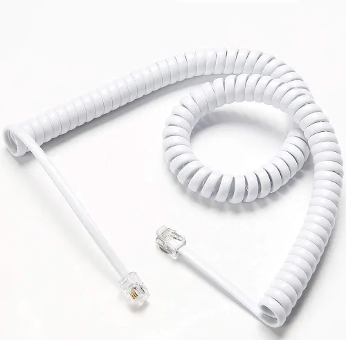Miniatura 12 de Comtrue Cables de teléfono fijo, cables para teléfono celular, rojo, 11.5 pies sin enrollar, 16 pulgadas en espiral, paquete de 2, compatible