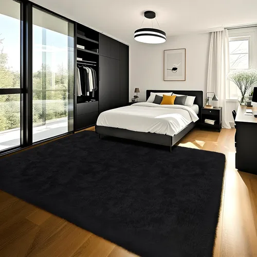 Miniatura 2 de Homore - Tapete de lujo, mullido, para dormitorio, sala de estar, tapete suave, muy bonito, cómodo, moderno, para niño y guardería