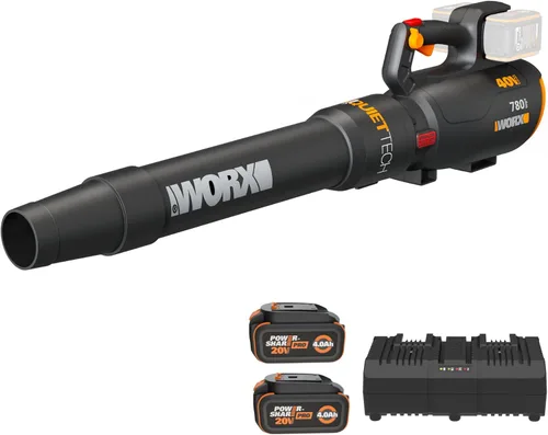 Miniatura 10 de WORX WG545.9 Soplador de hojas inalámbrico de 20V, sopladores eléctricos para el cuidado del césped con 120 MPH y 2.7 libras, diseño de boquilla