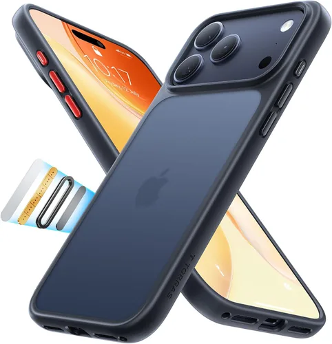Miniatura 20 de TORRAS - Funda a prueba de golpes para iPhone SE 2022/iPhone SE 2020/iPhone 7, certificado de caída militar, parte trasera dura, semitransparente