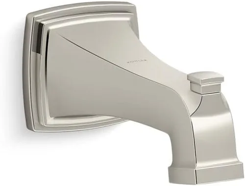 Miniatura 18 de KOHLER 27406-BL Riff - Boquilla de baño para montaje en pared con desviador y conexión deslizante, grifo de bañera, color negro mate Mate negro