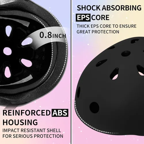 Miniatura 7 de Nattork Casco Infantil de Protección, Forro Extraíble para Multideportes Patineta, Patines, Bicicleta, Patinete Edad 4-12 Niños, Jóvenes, Adultos