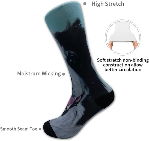 Miniatura 5 de Calcetines estampados de animales lindos - Calcetines locos 360 calcetines divertidos regalos para mujeres y hombres