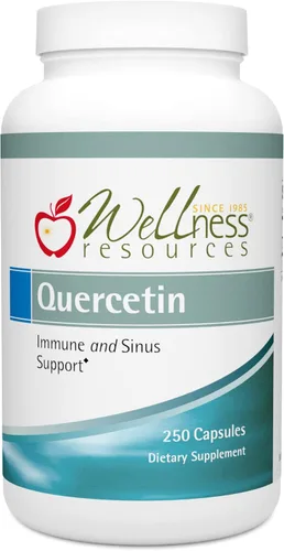 Wellness Resources Quercetina - Apoyo inmunológico, sinusal y alérgico, 1000 mg por porción (250 cápsulas/125 porciones) vegano, sin OMG