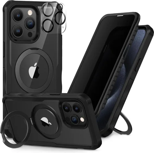 Miniatura 128 de CENHUFO Funda de privacidad para iPhone 11 Pro, funda de cuerpo completo con protector de pantalla de privacidad de vidrio templado 9H integrado