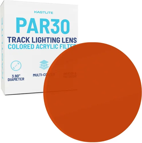 Miniatura 22 de KastLite Filtro de Cabeza de Luz de Riel de Halo Ámbar – Lente de Bombilla Acrílica MR11 WAC – Cubierta de Repuesto para Accesorios de Techo, Focos