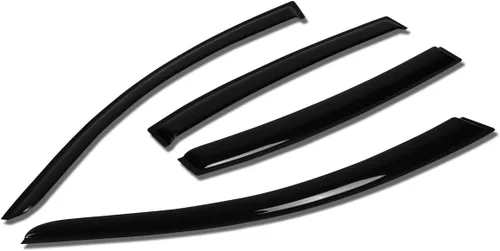Miniatura 12 de Visor protector deflector de lluvia autoadhesivo para vidrio para Hyunday Sonata NF, 4 unidades, uno por puerta
