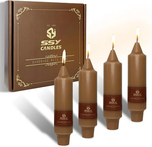 Miniatura 61 de Candelabros de Velas Cónicas Negras, Velas Cónicas Cortas de 5 pulgadas, Candelabros de Velas de Halloween Sin Goteo para Decoración de Navidad