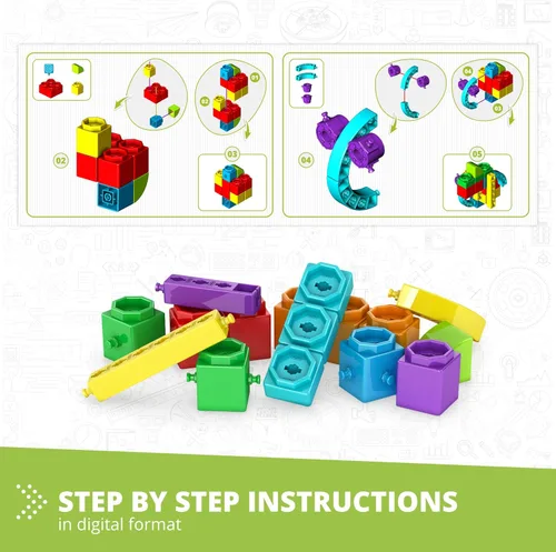 Miniatura 3 de STEM Qboidz - Juego de iniciación para guardería escolar de 3 a 6 años (1-2 estudiantes en caja de plástico), kit escolar y escolar en casa