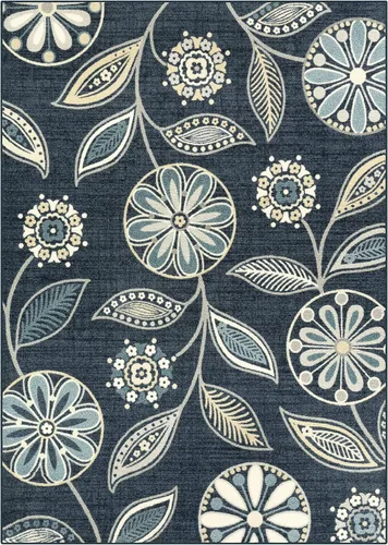 Miniatura 18 de Maples Rugs Reggie - Alfombra de pasillo floral, fabricada en Estados Unidos, lavable, antideslizante, alfombra de interior para cocina, pasillo