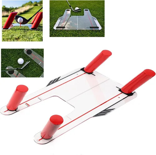 Miniatura 4 de Trampa de trampa 49 × 33 × 4 4 varillas entrenador espejo trampa base swing entrenamiento ejercitador equipo de práctica