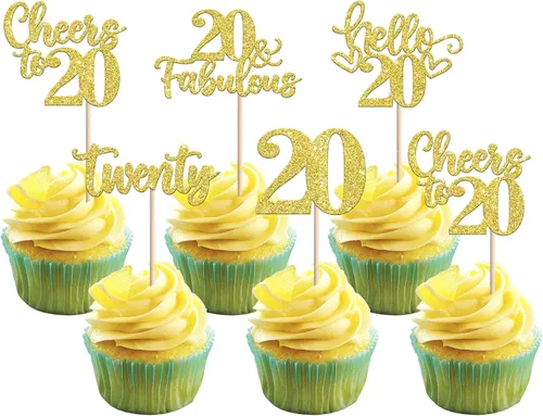 Miniatura 33 de 30 piezas de adornos para cupcakes de 12 cumpleaños feliz, brillantes doce, hola 12, felicitaciones a 12 años, adornos para cupcakes, 12
