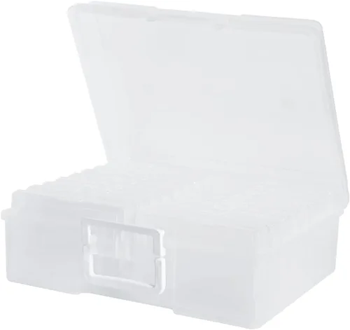 Miniatura 7 de Estuche de almacenamiento de fotos de 4 x 6 pulgadas con asa, 16 organizadores interiores de fotos, cajas de almacenamiento extra grandes