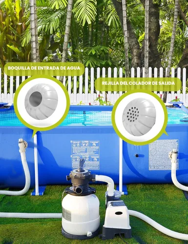 Miniatura 3 de SUMMERBUDDY Piezas de piscina sobre el suelo, pieza de repuesto de bomba de piscina para Intex/Bestway/Coleman con válvula de émbolo, colador