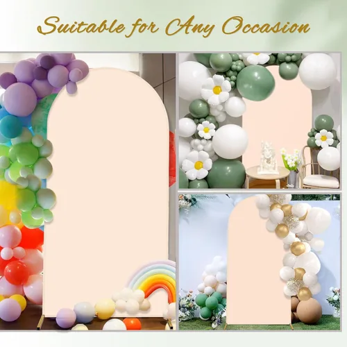 Miniatura 9 de Cubierta de fondo de arco de elastano, cubierta de arco de Chiara, cubierta de arco de boda de 2 lados para boda, ceremonia, fiesta de cumpleaños