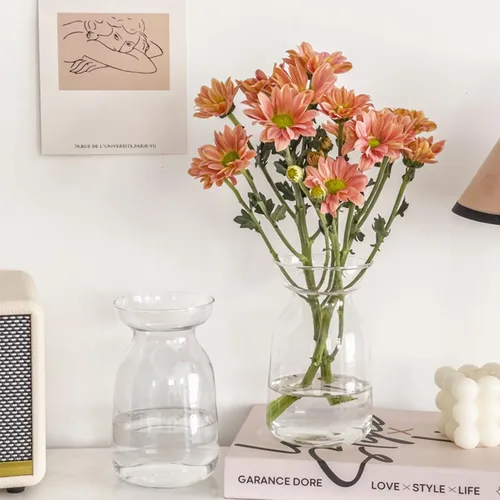 Miniatura 6 de Gute Jarrones de vidrio para decoración, modernos jarrones decorativos para centros de mesa, decoración de escritorio para el hogar, sala de estar