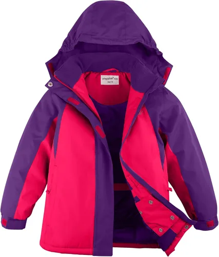 Miniatura 63 de Chaqueta de esquí impermeable para niñas, chaqueta de snowboard para exteriores, resistente al viento, con forro polar, abrigo de nieve cálido