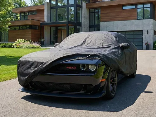 Miniatura 2 de CarsCover - Ajuste personalizado 2008 - 2017, Cubierta auto Dodge Challenger Cubierta auto Xtrashield, cubierta negra
