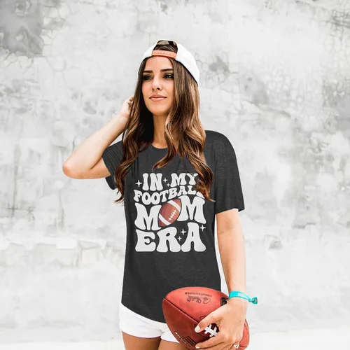 Miniatura 4 de FLOYU Camisetas de fútbol para mujer, camiseta de fútbol Sunday Funday, camiseta casual de manga corta para el día del partido