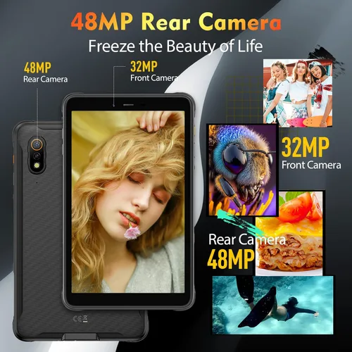 Miniatura 3 de Ulefone Armor Pad Pro Rugged Tablet, Octa Core 16 GB + 128 GB, 48 MP + 32 MP, 7650 mAh, tableta impermeable IP69K de 8 pulgadas, Android 13