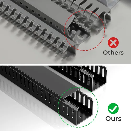 Miniatura 6 de Yecaye Paquete de 2 cables de 31 pulgadas, gestión de cables de PVC extra grande para debajo del escritorio, sin taladro, canal de alambre