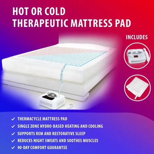 Miniatura 4 de Thermacycle; almohadilla para dormir circulante de agua; enfría y calienta, protector de colchón terapéutico sin EMF; ayuda para dormir
