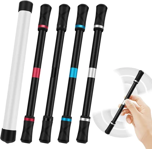 AYXXZJD 4 bolígrafos giratorios giratorios para juegos, para juegos, dedo volador giratorio para adultos, suministros de oficina con manual de