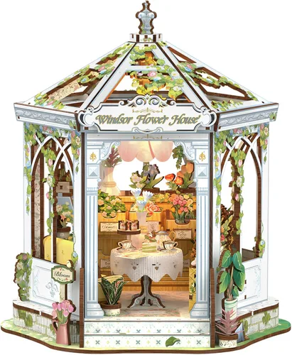 Miniatura 10 de CUTEBEE - Kit de rincón de libros - Kit de casa de muñecas en miniatura DIY para adultos y adolescentes, decoración de estantería de casa de libros