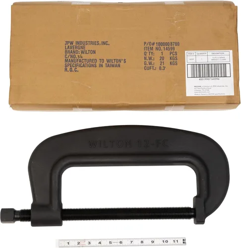 Miniatura 2 de Wilton Brute Force C-Clamp, apertura de 12-3/8", garganta de 4-1/2", fuerza de sujeción de 40,000 libras (Modelo 12 F.C.)