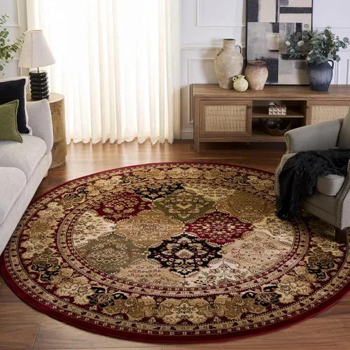 Miniatura 23 de SAFAVIEH Lyndhurst Collection LNH221C - Alfombra cuadrada de 8 pies multicolor / beige tradicional oriental, no desprende pelusa, para sala