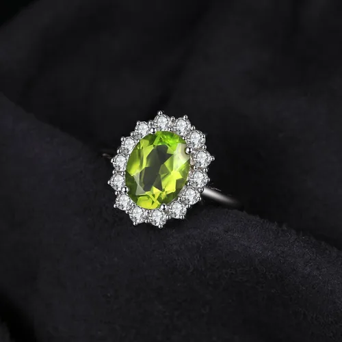 Miniatura 4 de JewelryPalace - Anillos de compromisoaniversario estilo princesa Diana Kate Middleton, con piedra natal de zafiro y halo pmujer, 14 quilates