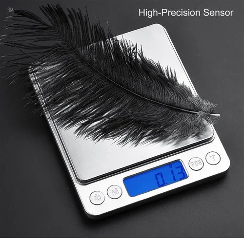 Miniatura 5 de Báscula digital de alimentos de 0.001 onzas y onzas, báscula de cocina para alimentos con pantalla LCD retroiluminada, tare, 9 unidades, apagado