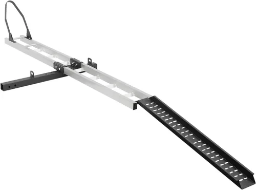 Miniatura 4 de Portador de motocicleta de 400 libras, soporte de aluminio para motocicleta con rampa de carga para motocicletas de cross, motocicleta