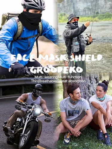 Miniatura 6 de Neck Gaiters,Sun UV Protection Seamless Skull Bandanas,Gator Joker Face Cover Scarf Mask for Men Women outdoor sports