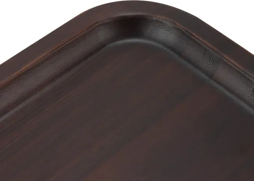 Miniatura 5 de JOIKIT Bandeja rectangular de madera de nogal de 14 x 5.9 pulgadas, bandeja de baño de madera maciza decorativa para galletas, pan, queso, café, té