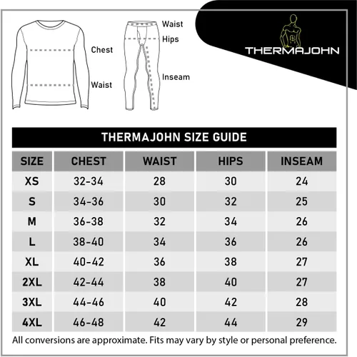 Miniatura 5 de Thermajohn Long Johns - Ropa interior térmica para hombre con forro polar para clima frío
