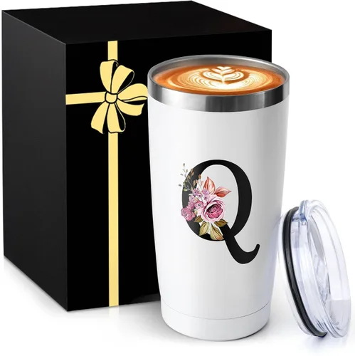 Miniatura 13 de Taza de café aislada de 20 onzas con tapa de acero inoxidable a prueba de derrames y fugas, pesada, grande, reutilizable, térmica, para viajes