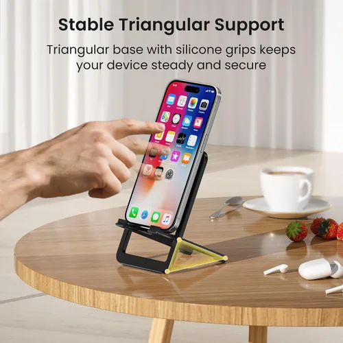 Miniatura 6 de Itramax Soporte de teléfono para escritorio, soporte plegable de escritorio para teléfono, soporte de grabación portátil ajustable para iPhone 17
