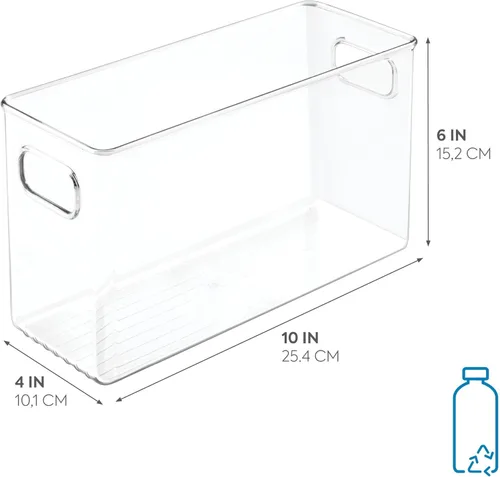 Miniatura 2 de iDesign - Contenedor organizador de plástico sin BPA para despensa y cocina, congelador y refrigerador con asas de fácil agarre, 10 x 4 x 6