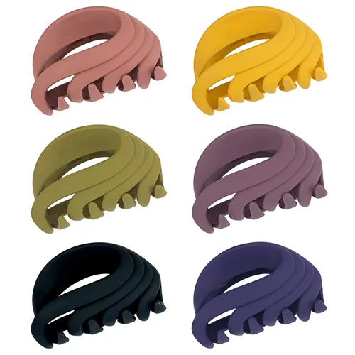 Pinzas para cabello fino, mediano y grueso, pinzas de mandíbula de flores mate fuertes de 2.6 pulgadas para mujeres, niñas y niños, abrazaderas