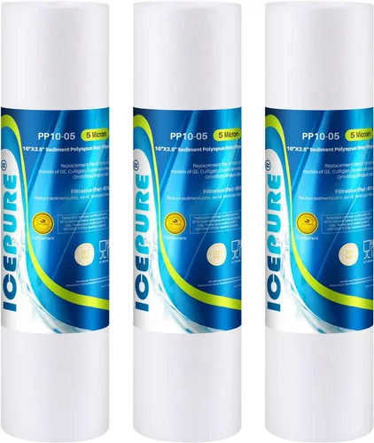 ICEPURE Filtro de agua para toda la casa de 10 x 2.5 pulgadas, 5 micrones, para cualquier unidad de RO de 10 pulgadas, Dupont WFPFC5002, Aqua Pure