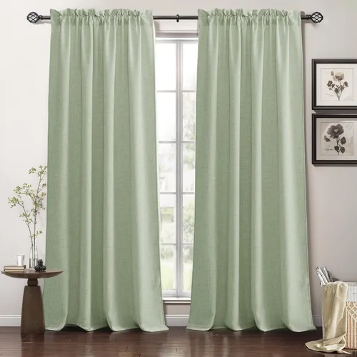 Miniatura 67 de RYB HOME Cortinas extralargas de 108 pulgadas de largo, transpirables con bolsillo para barra, cortinas traslúcidas blancas para sala de estar