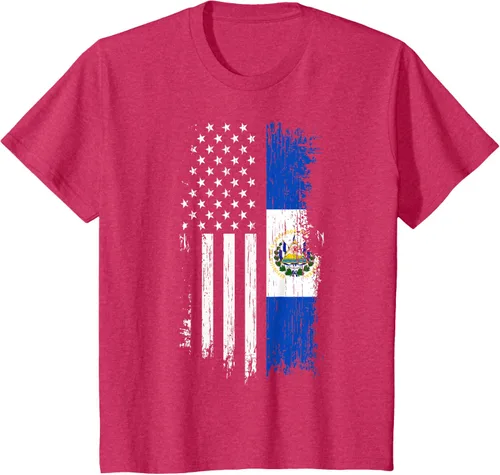 Miniatura 77 de Camiseta de la bandera de Estados Unidos salvadoreño - Camiseta de El Salvador USA