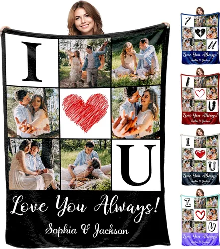 Miniatura 11 de Manta personalizada con foto y texto, mantas personalizadas con 20 fotos, manta personalizada usando mis propias imágenes, regalos conmemorativos 20
