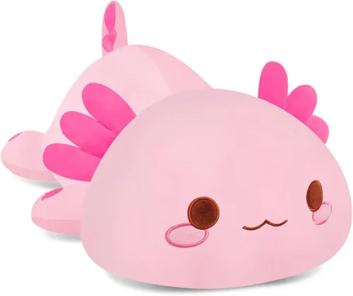 Miniatura 7 de SNOWOLF Almohada de Peluche de Ajolote Negro Lindo y Suave Animal de Peluche Axolotl Juguete de Peluche Kawaii Gran Regalo para Niños, 12